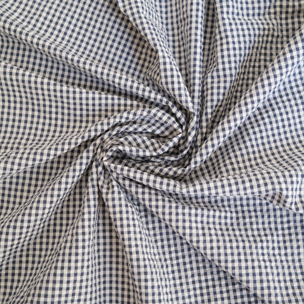 Yarn-Dyed Organic Cotton Seersucker Gingham